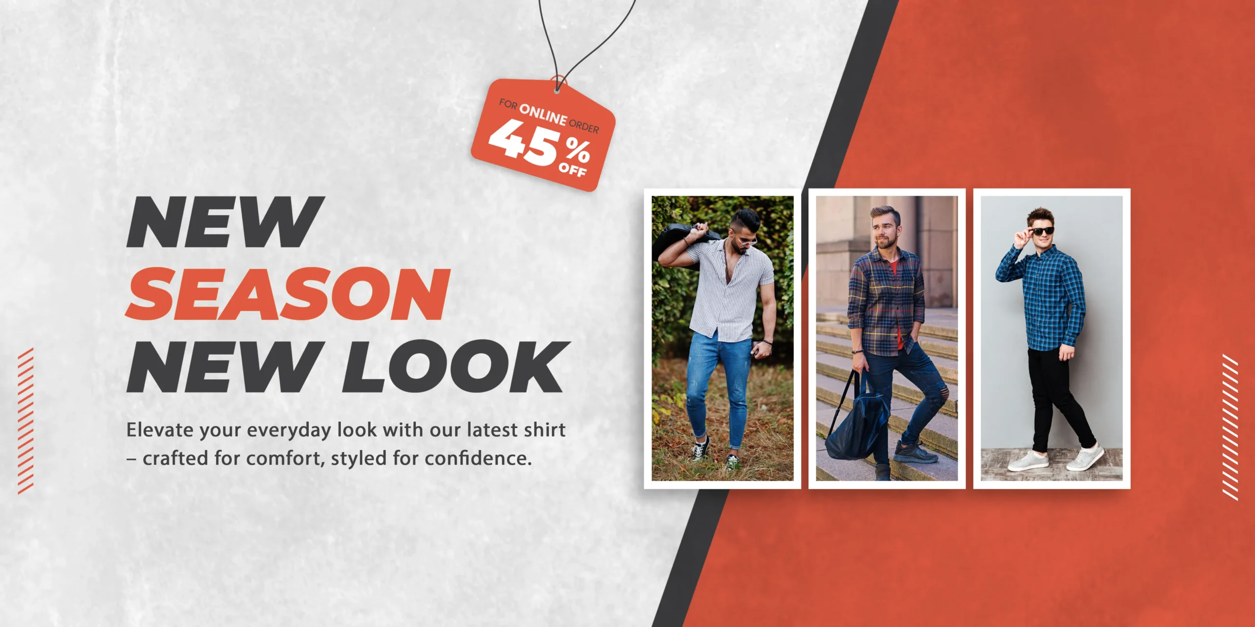 Men’s casual shirts new season collection – stylish striped, plaid, and checkered shirts for a bold everyday look, up to 45% off online at Four41one.com